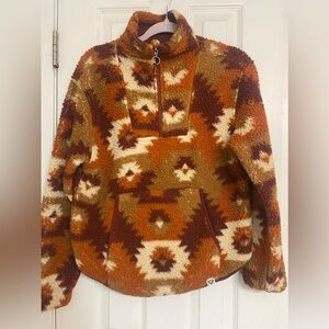 LIV Outdoor Southwestern print Sherpa Pullover Sz M
